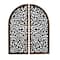 Brown Handmade Floral Carved Arched Wall Décor, 2ct.